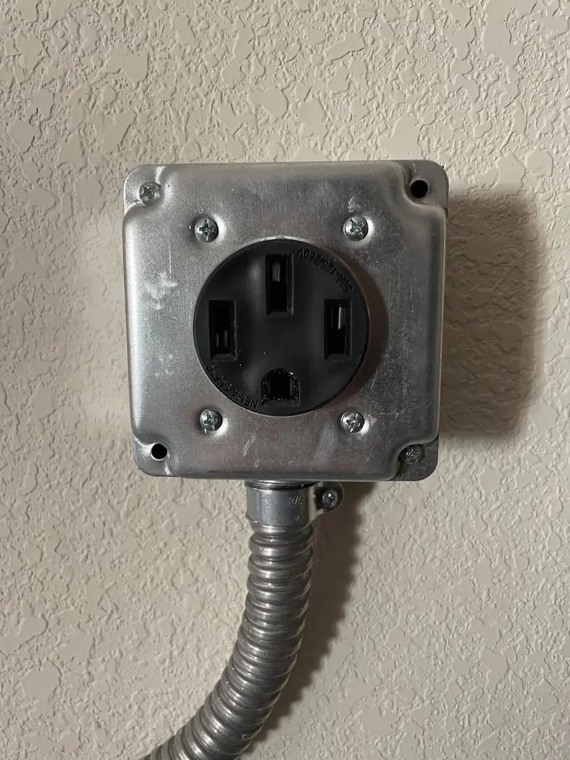 NEMA 14-50 outlet installed for Electrical Panel Upgrade in Victor